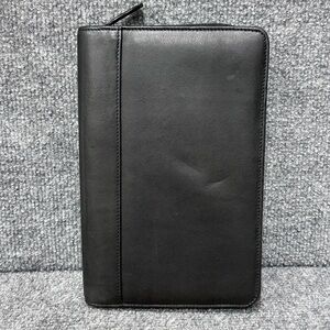 Vintage Fossil leather zip around planner folio notebook 6x10x2 tech organizer